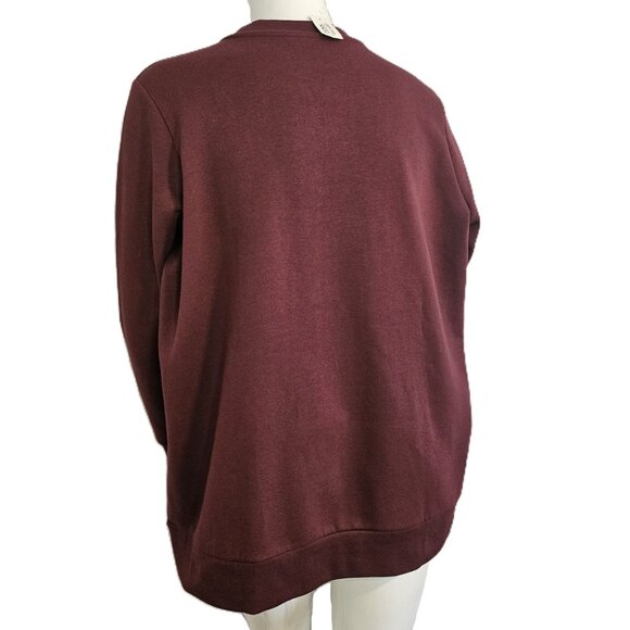 NWT PENNINGTONS Maroon Crew Neck Long Sleeve Sweatshirt/Sweater Size 1X - Picture 2 of 16